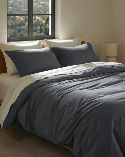 Brushed Cotton Duvet Cover Set - Dusk F/Q