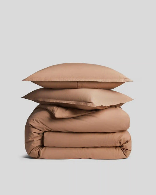 Brushed Cotton Duvet Cover Set - Adobe TW/XL