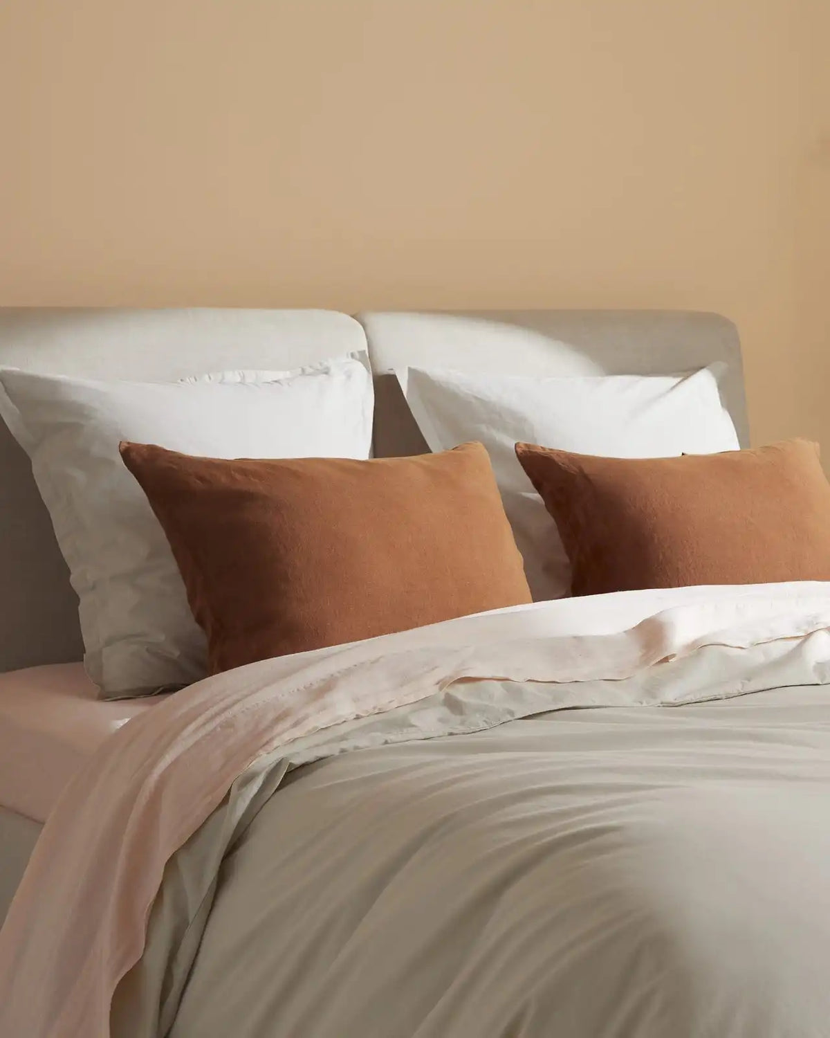 Brushed Cotton Euro Sham (Bone)