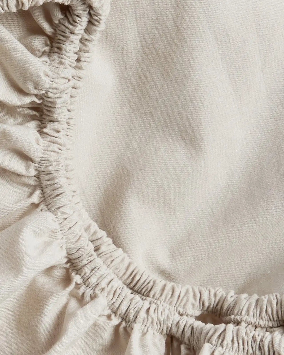 Brushed Cotton Fitted Sheet (Bone)