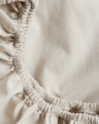 Brushed Cotton Fitted Sheet (Bone)