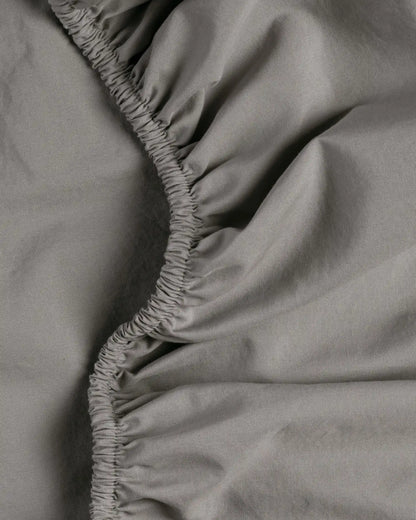 Brushed Cotton Fitted Sheet (Pebble)