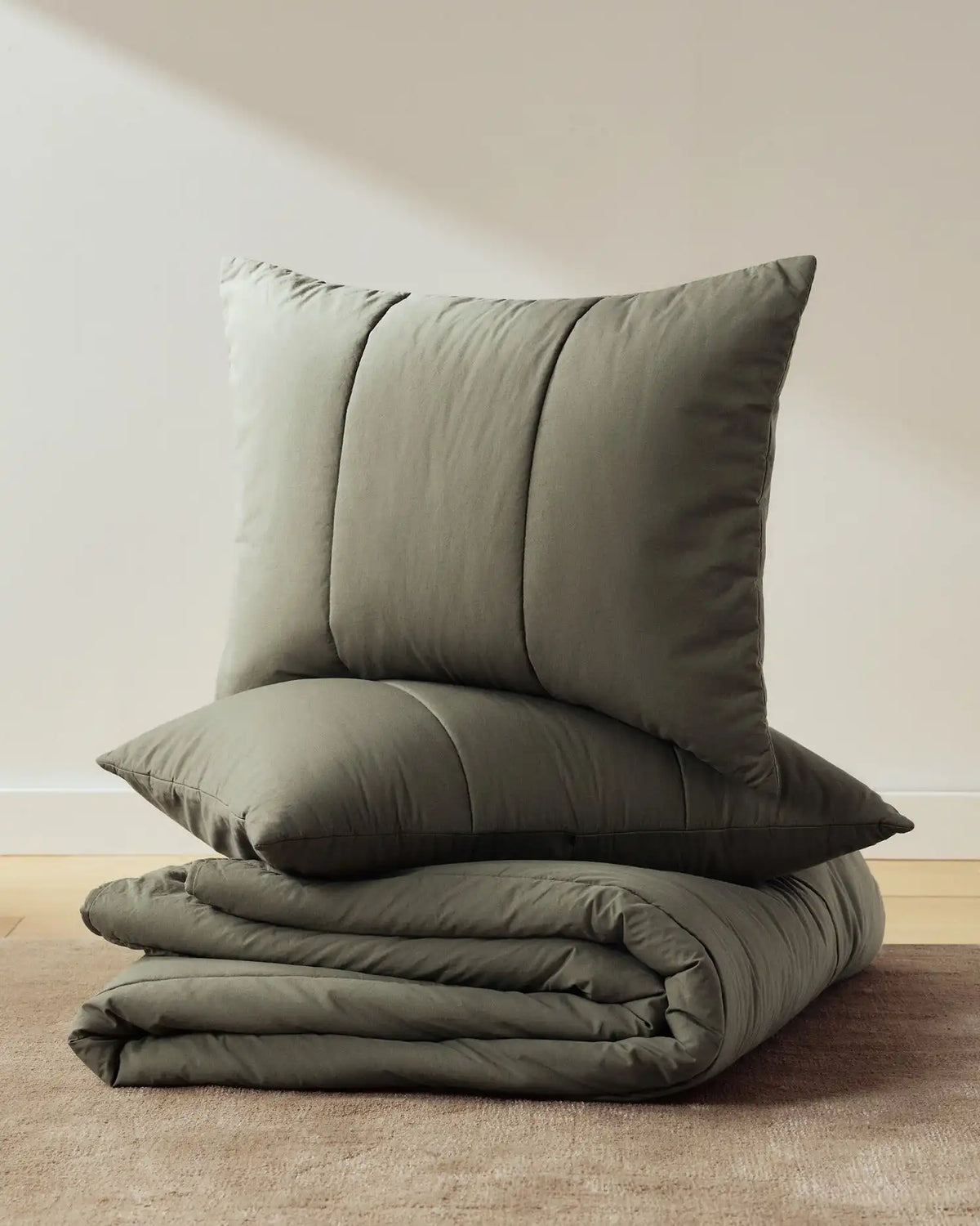 Brushed Cotton Quilt (Moss)