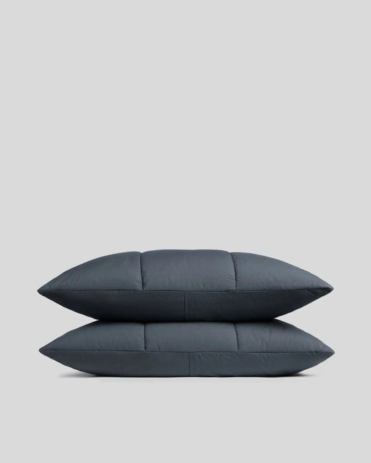 Brushed Cotton Quilted Sham Set (Dusk)