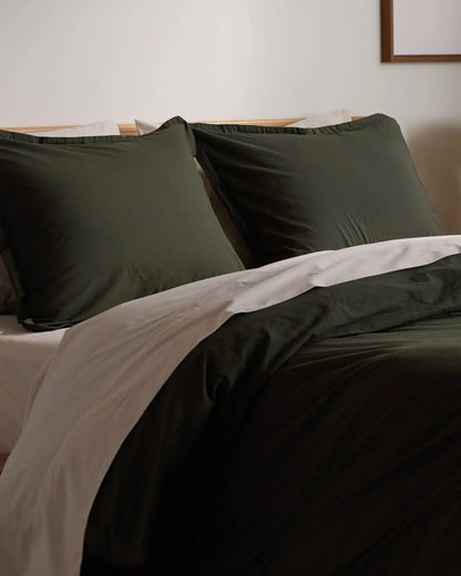 Brushed Cotton Sham Set (Evergreen)
