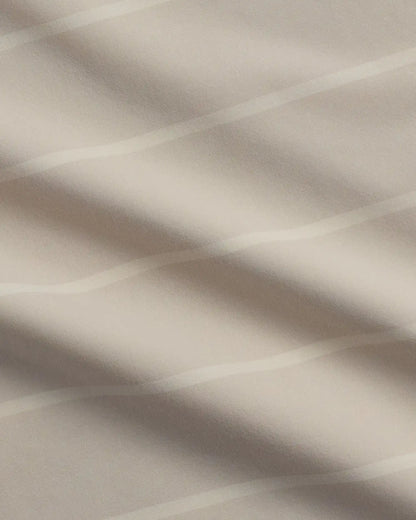 Brushed Cotton Duvet Cover Set - Bone Stripe TW/XL