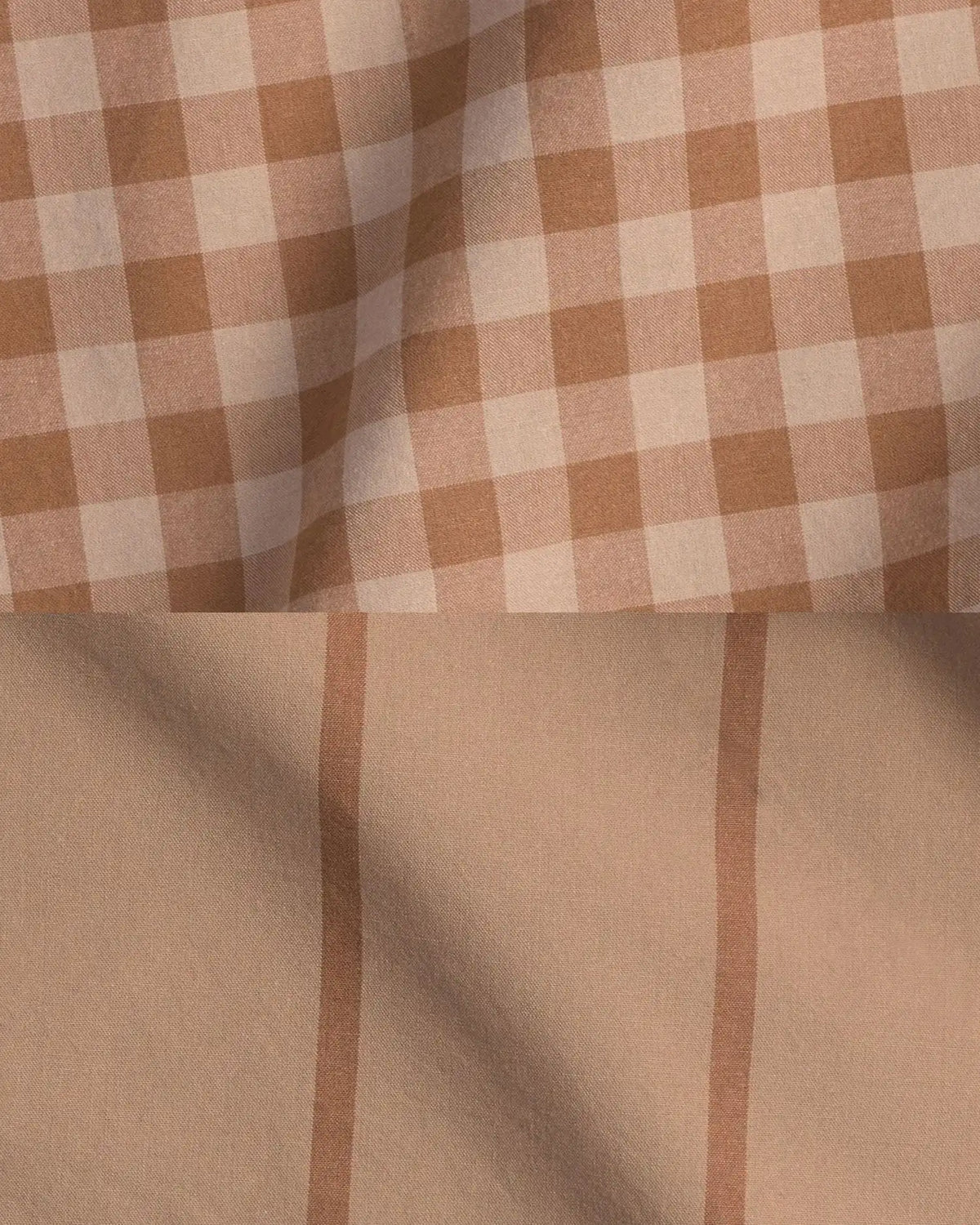 Brushed Cotton Venice Set - Adobe Check/Stripe F/Q