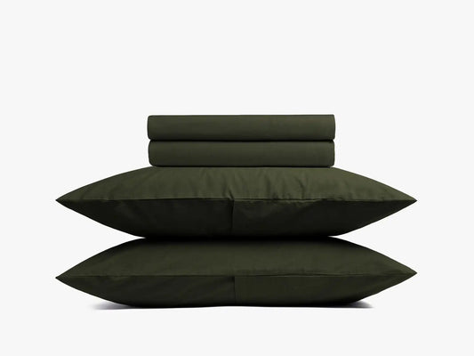 Brushed Cotton Bed Set - FINAL SALE (Evergreen)