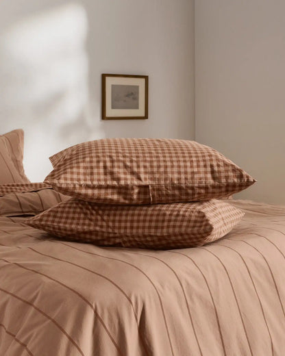 Brushed Cotton Pillowcase Set (Adobe Check)