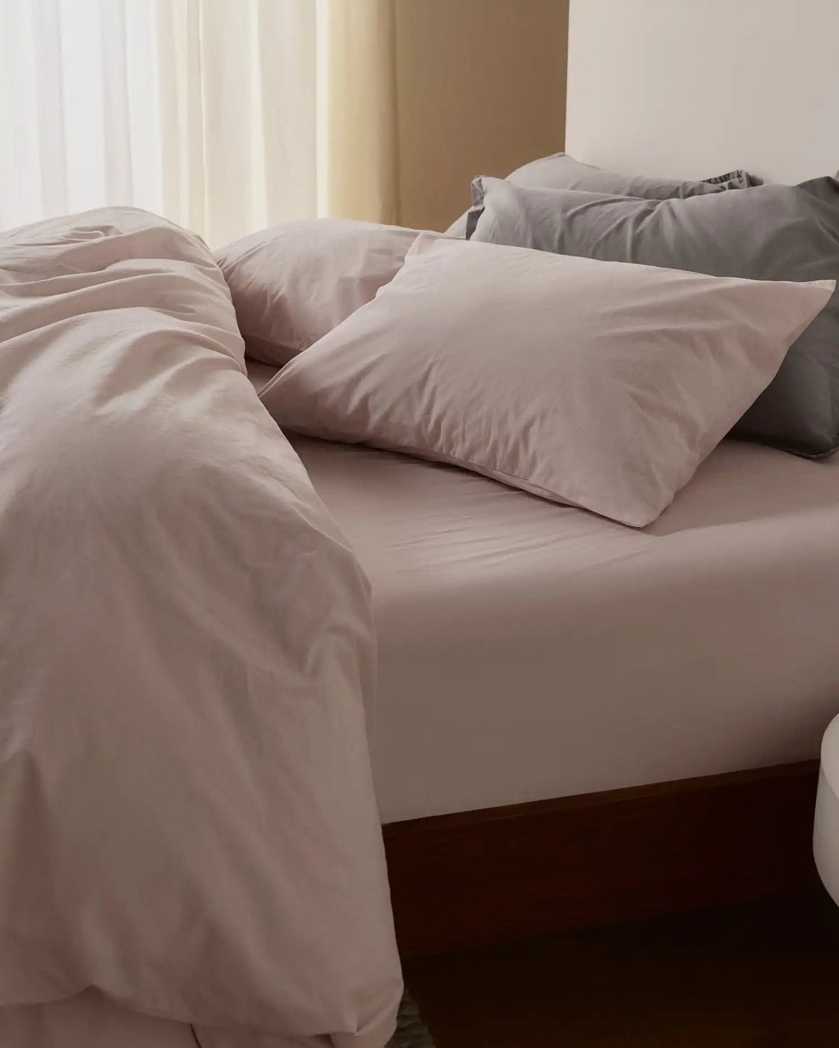 Brushed Cotton Fitted Sheet (Blush)