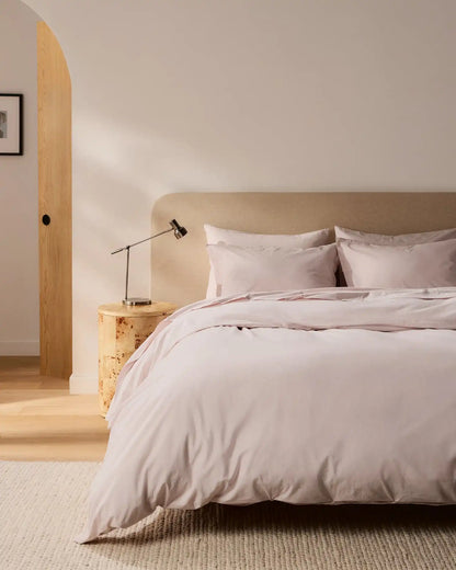 Brushed Cotton Duvet Cover Set - Blush K/CK