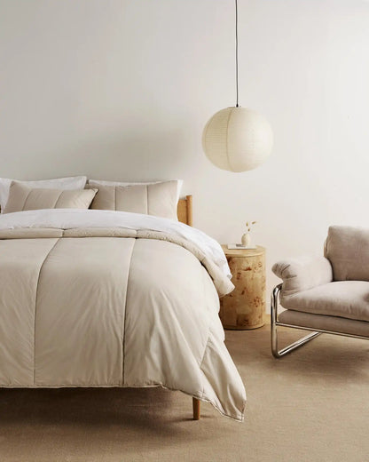 Brushed Cotton Quilt (Bone)