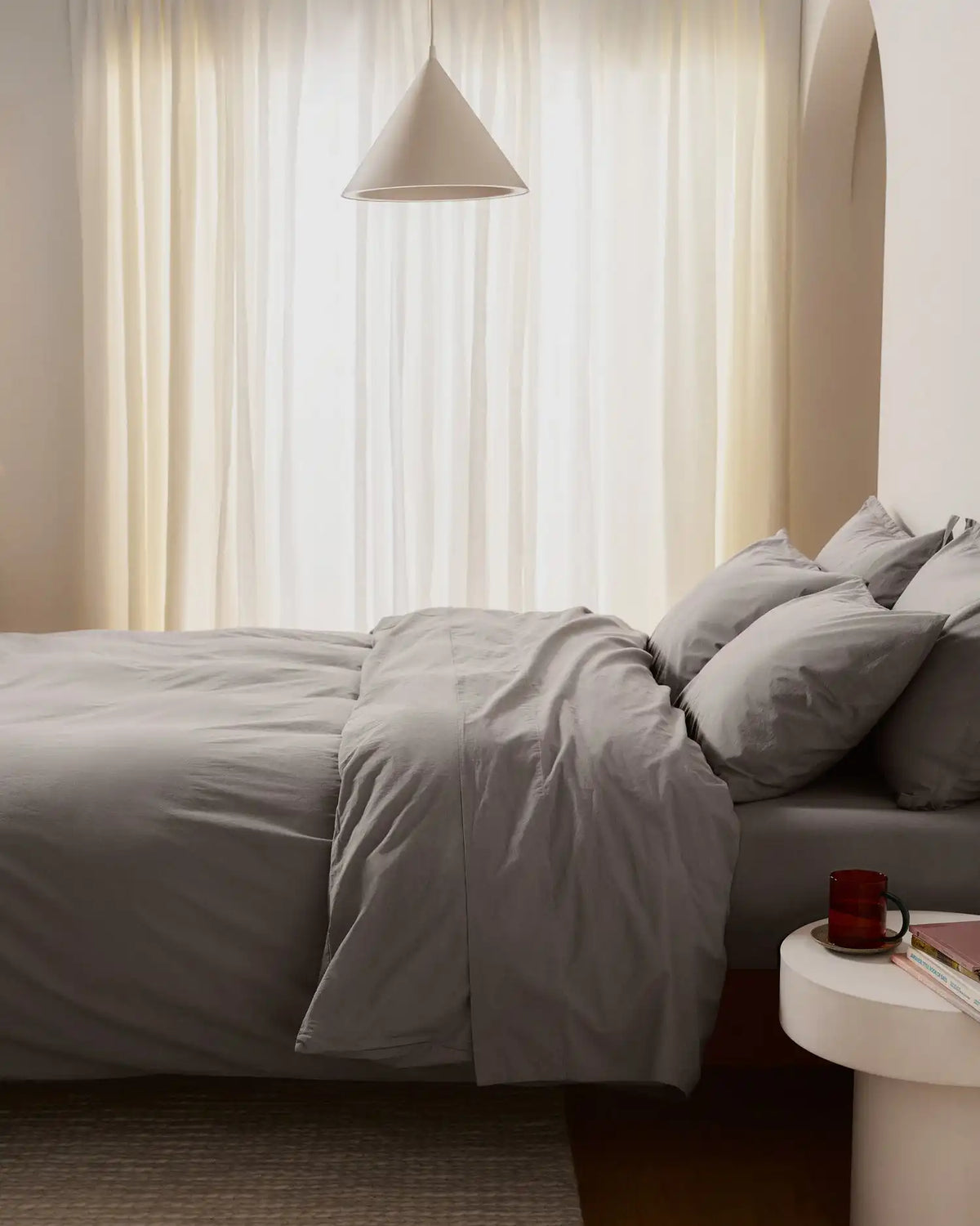 Brushed Cotton Pillowcase Set (Pebble)