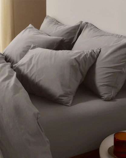 Brushed Cotton Pillowcase Set (Pebble)