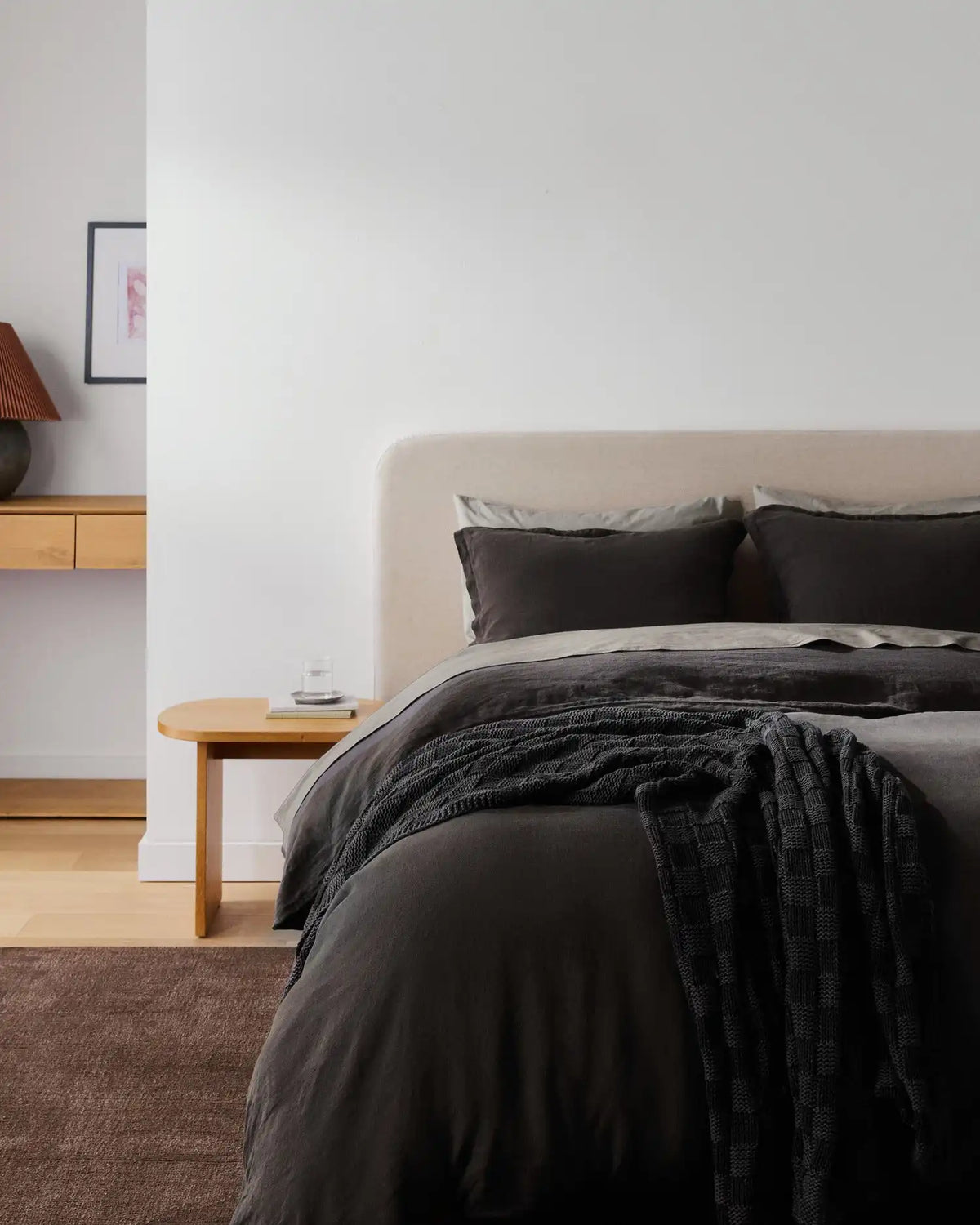 Linen Duvet Cover Set - Onyx K/CK
