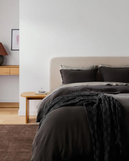 Linen Duvet Cover Set - Onyx K/CK