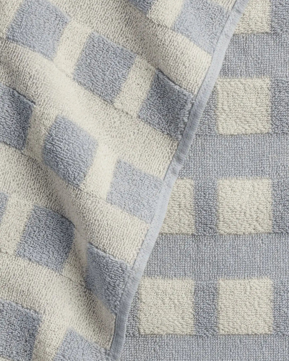Capri Check Beach Towel - FINAL SALE (Sky with Natural)