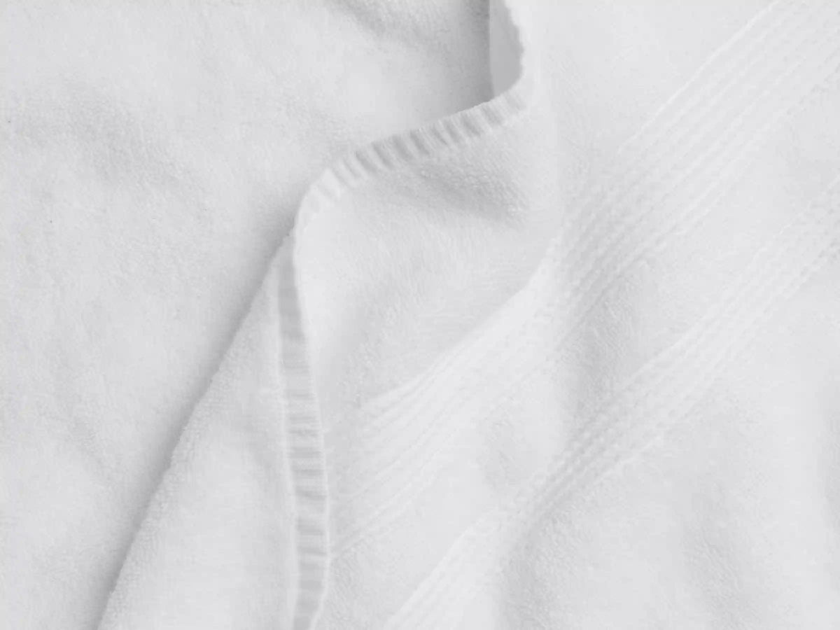 6+6 Classic Turkish Cotton Bath Bundle - White