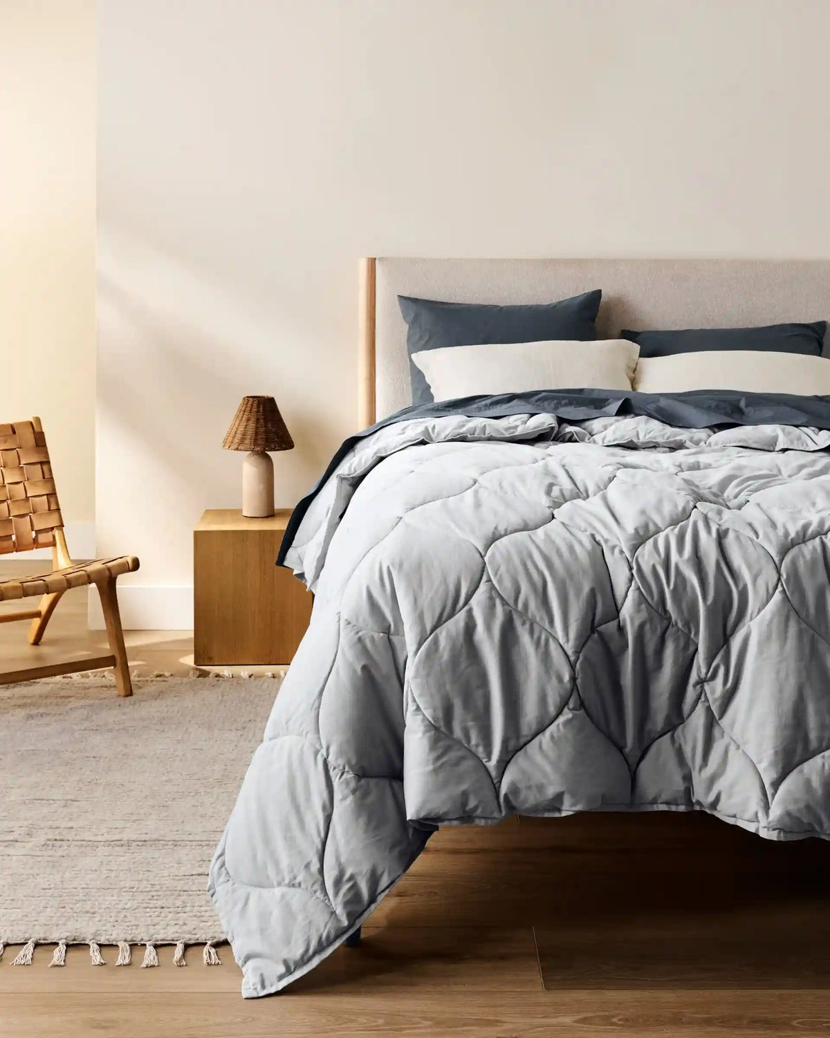 Cotton Drift Comforter (Sky)