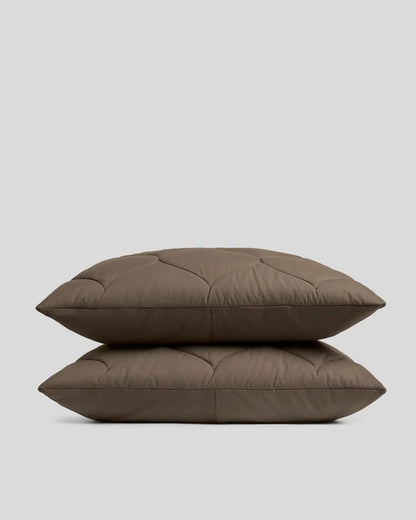 Cotton Drift Sham Set (Warm Grey)