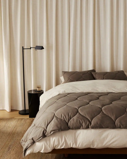 Cotton Drift Sham Set (Warm Grey)
