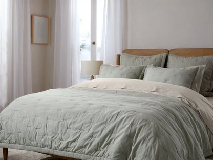 Essential Cotton Sham Set - FINAL SALE (Sage)