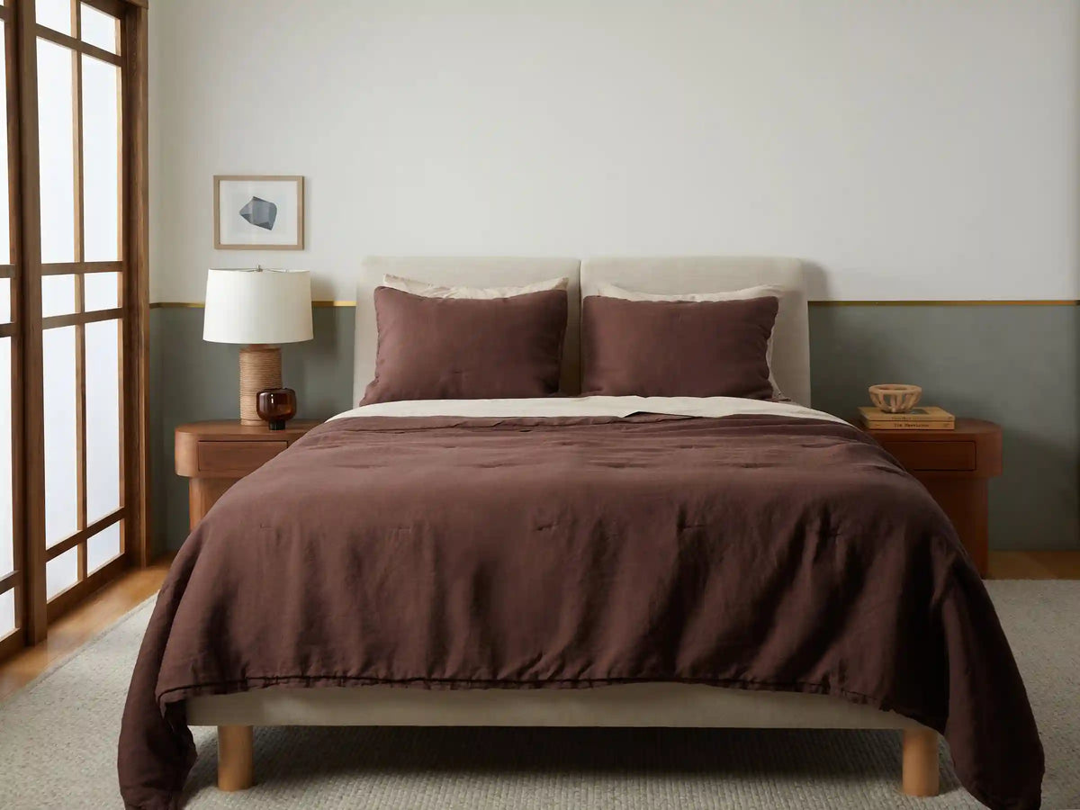 Everyday Linen Quilt - FINAL SALE (Raisin)