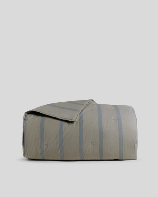 Field Stripe Comforter (Moss Stripe)