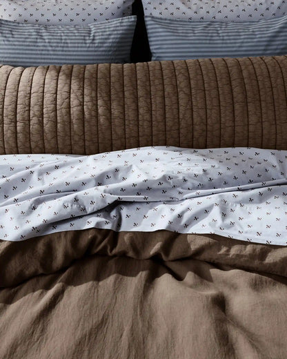 Garment Dyed Channel Body Pillow Cover - FINAL SALE (Warm Grey)