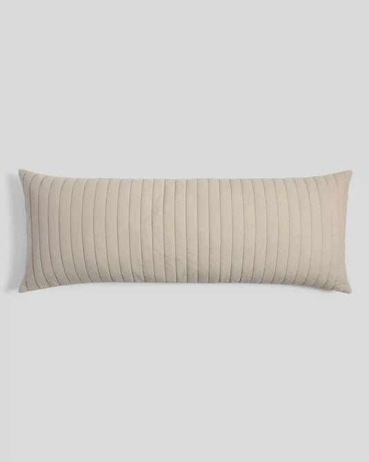 Garment Dyed Channel Body Pillow Cover - FINAL SALE (Bone)