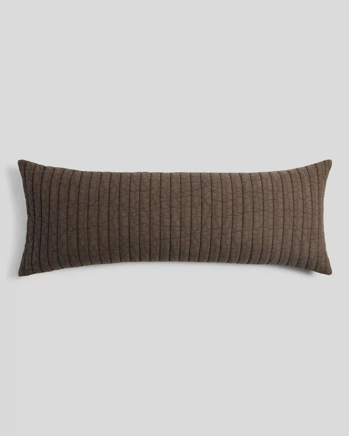 Garment Dyed Channel Body Pillow Cover - FINAL SALE (Warm Grey)