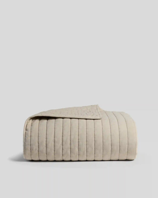 Garment Dyed Channel Quilt - FINAL SALE (Bone)