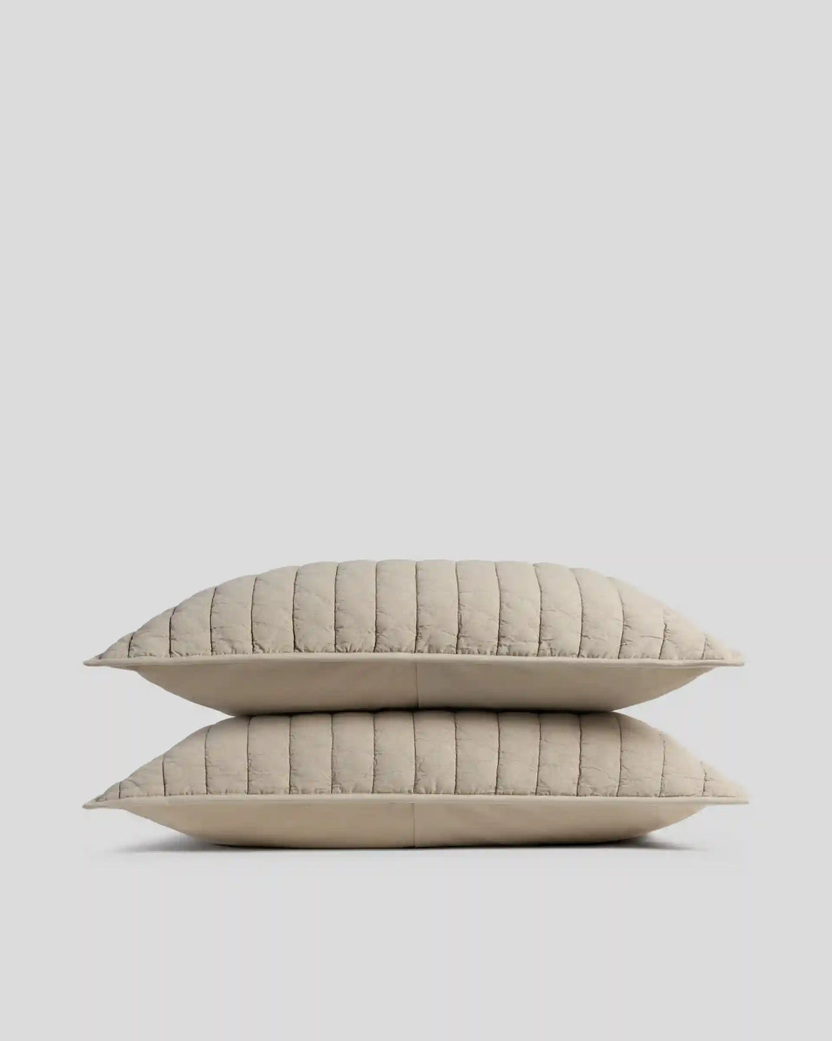 Garment Dyed Channel Sham Set - FINAL SALE (Bone)