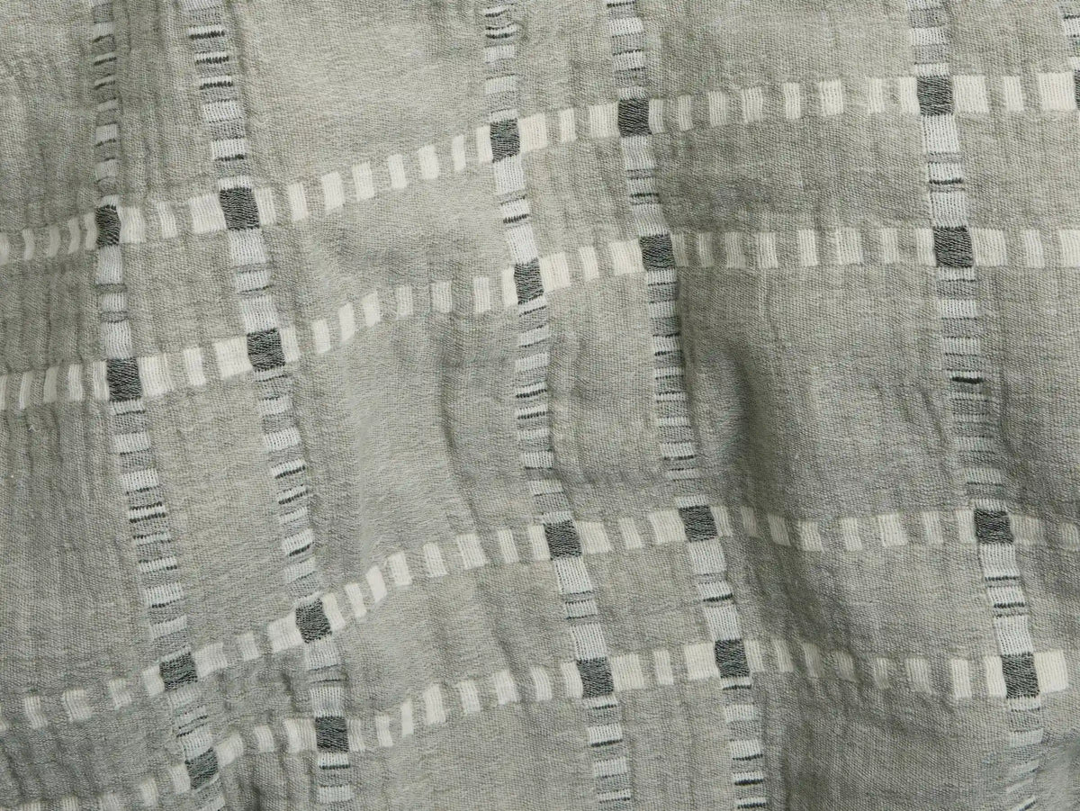 Grid Cotton Wool Coverlet - FINAL SALE (Moss)