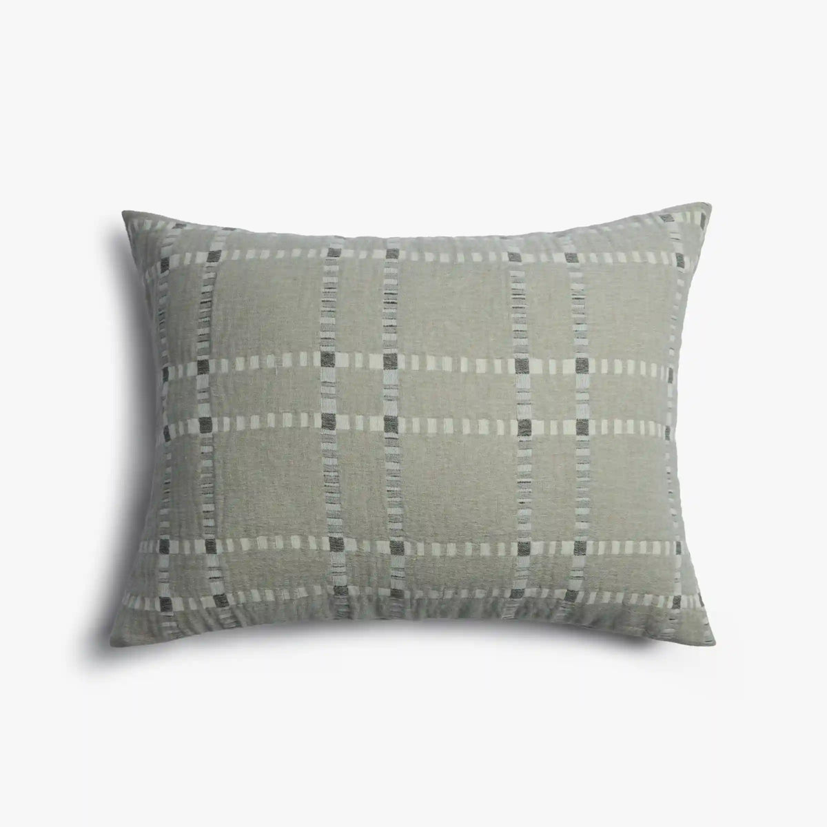 Grid Cotton Wool Sham Set - FINAL SALE (Moss)