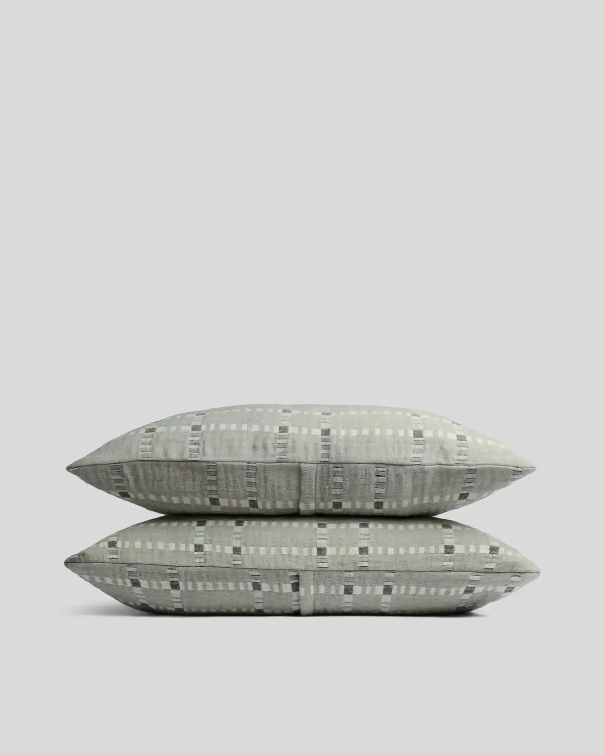 Grid Cotton Wool Sham Set - FINAL SALE (Moss)