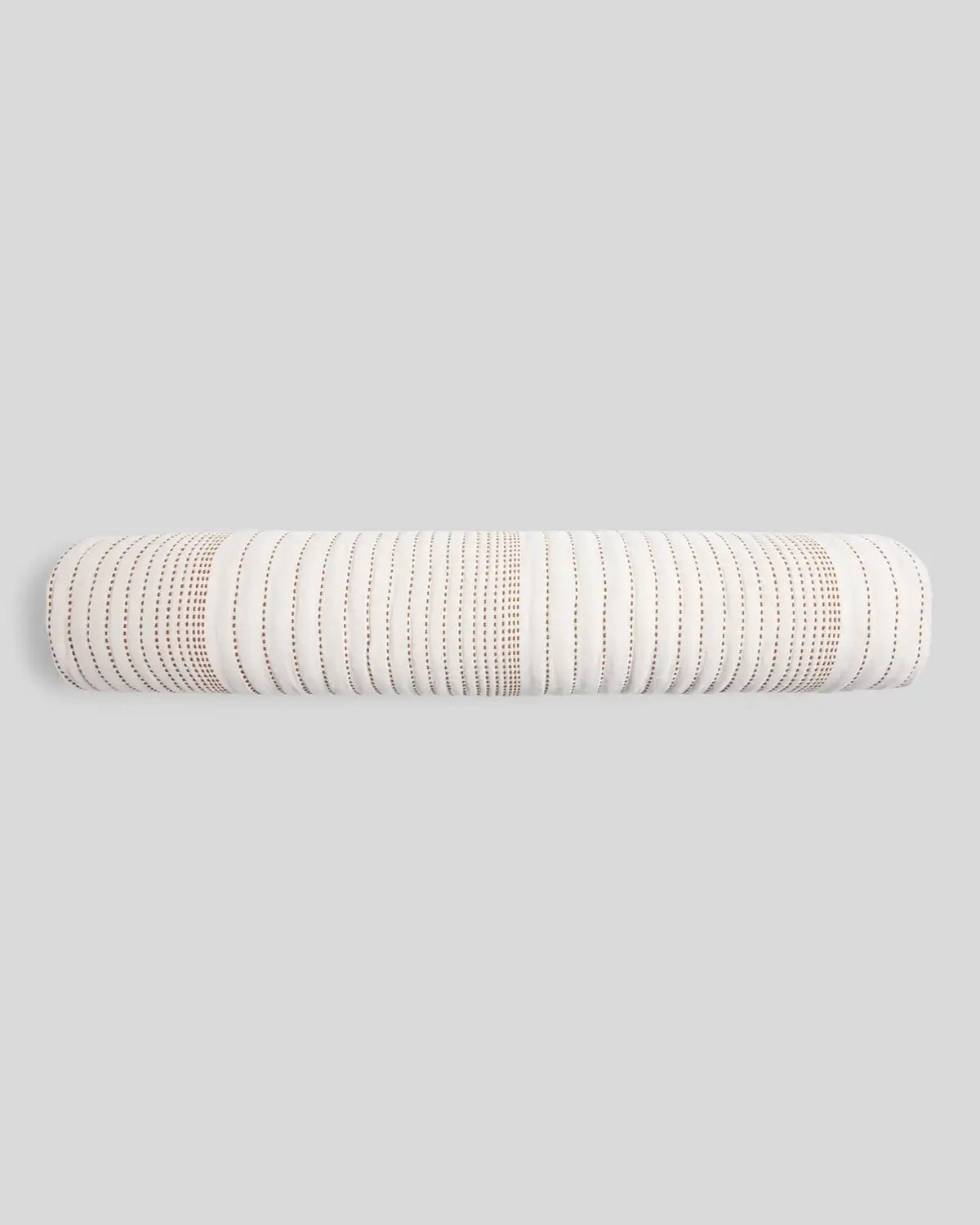 Hand Stitched Bolster Pillow Cover - FINAL SALE (Cream and Tobacco)