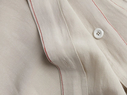 Linen Tencel Duvet Cover - FINAL SALE (Bone with Canyon)