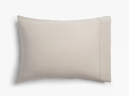 Linen Tencel Pillowcase Set - FINAL SALE (Bone with Canyon)
