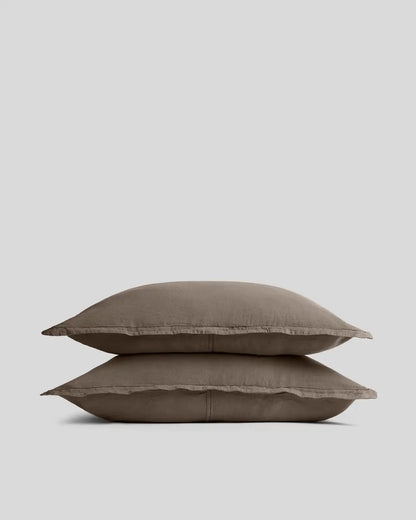 Linen Tencel Sham Set (Warm Grey)