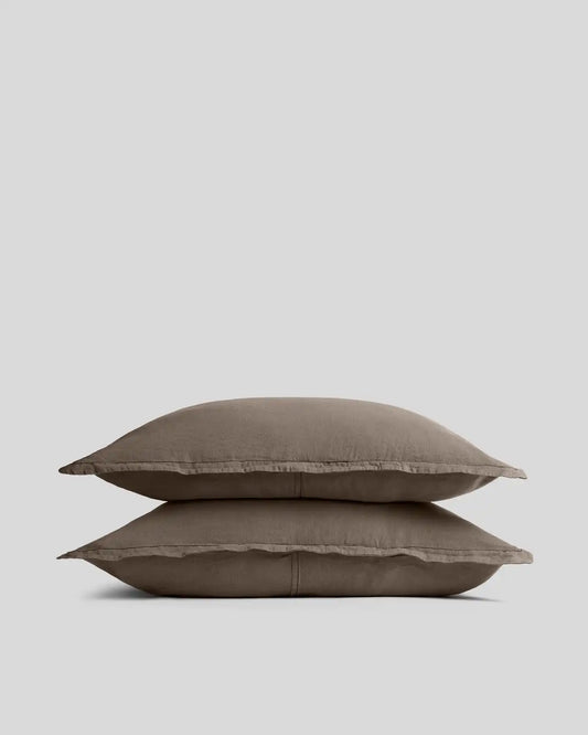Linen Tencel Sham Set (Warm Grey)