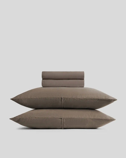 Linen Tencel Sheet Set - Warm Grey F/Q