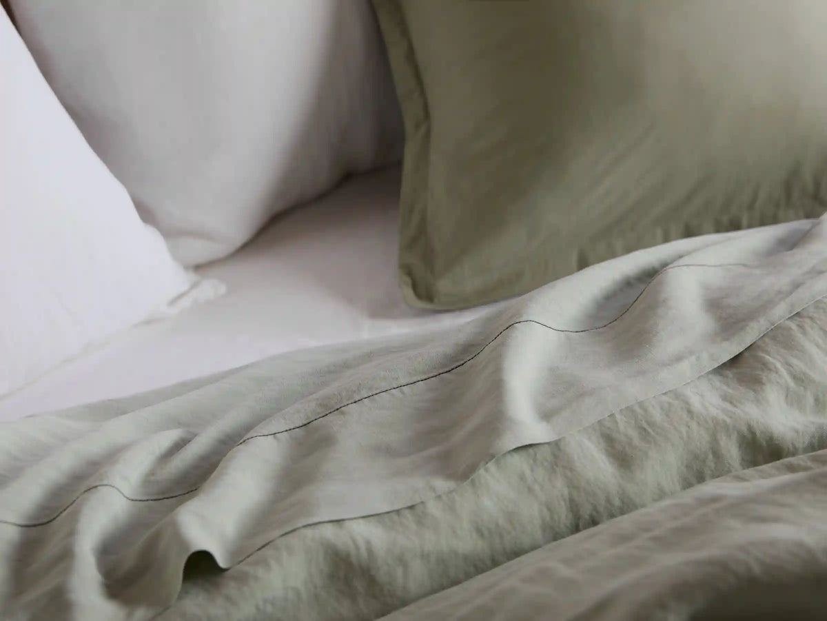 Linen Tencel Top Sheet - FINAL SALE (Sage)