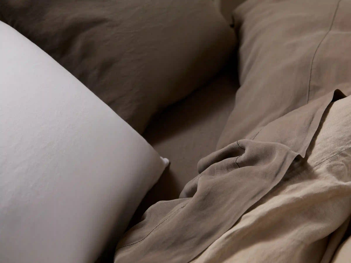 Linen Tencel Sheet Set - Warm Grey F/Q