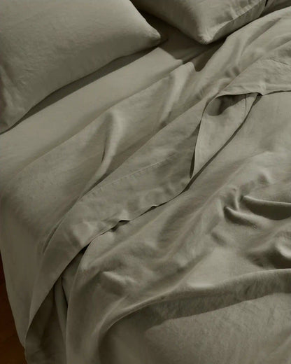 Linen Tencel Top Sheet - FINAL SALE (Moss)
