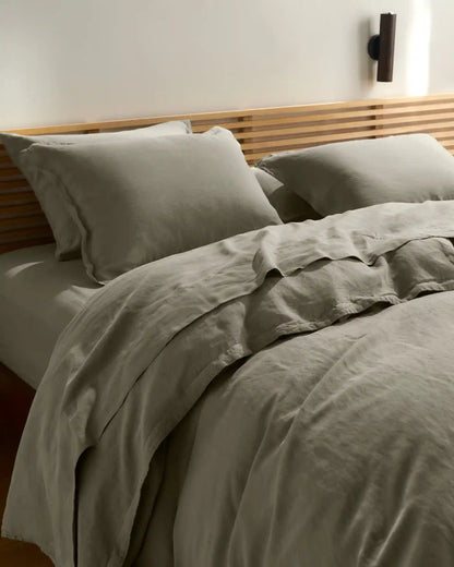 Linen Tencel Fitted Sheet - FINAL SALE (Moss)