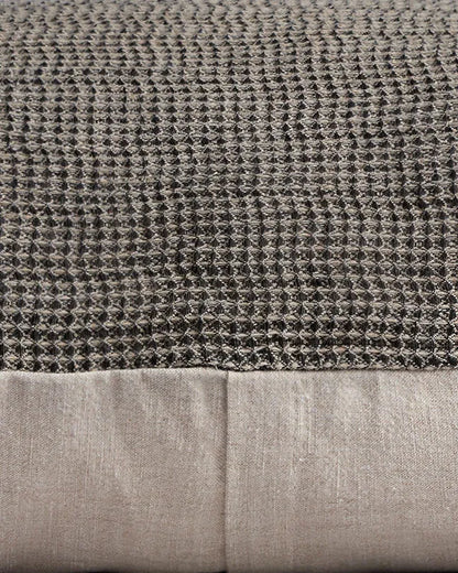 Honeycomb Sham Set - FINAL SALE (Soft Black and Natural)