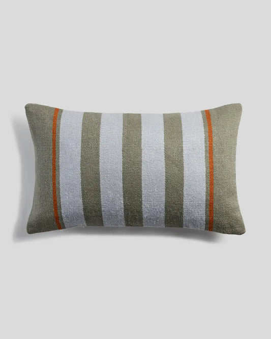 Kilim Mini Lumbar Pillow Cover (Moss and Sky)
