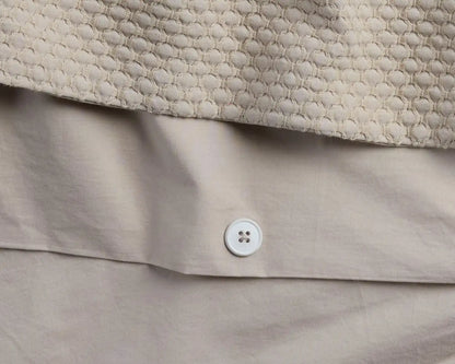 Lattice Cotton Duvet Cover (Bone)