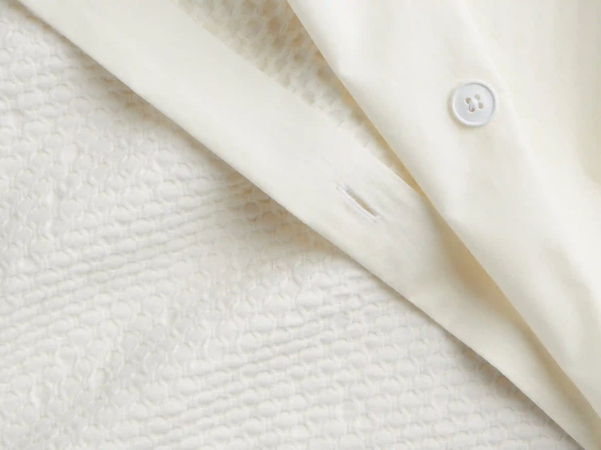 Lattice Cotton Duvet Cover (Cream)